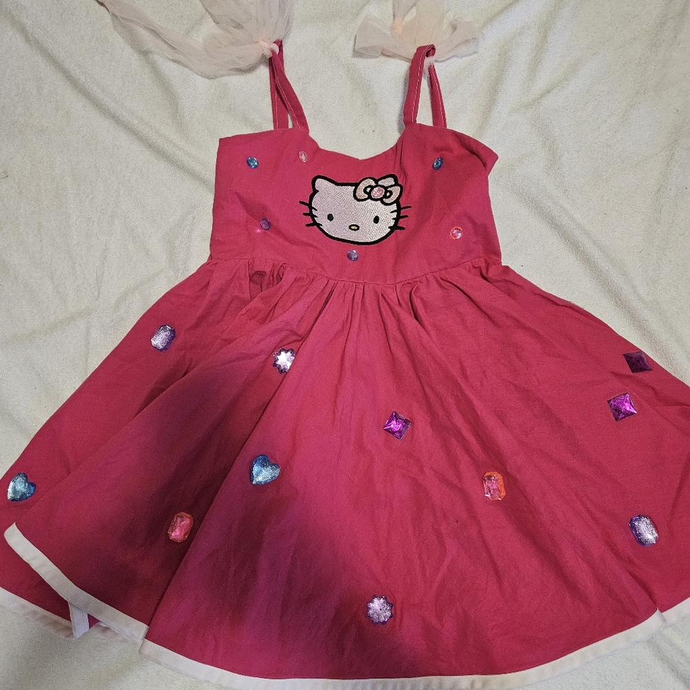 Pink Hello Kitty Dress with Gem Accents